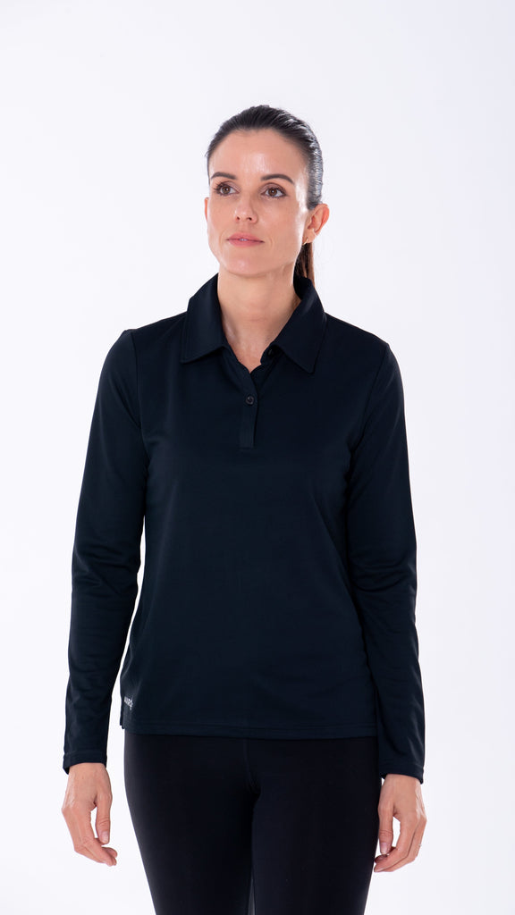 Long Sleeve Polo With Stretch Fabric